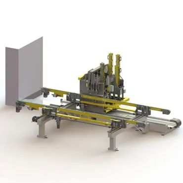 For fastening on sashes and/or frame pieces. Manual loading table or optional motorized conveyor