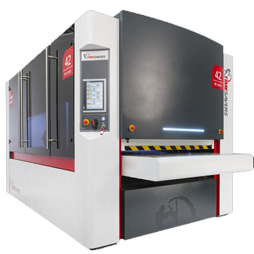 Equipped with 8 multi-directional abrasive flap brushes