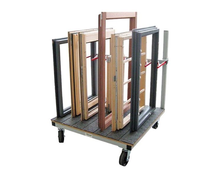 Chariot de classement et de transport de cadres et vantaux – RU‑FKW Chariot de classement et de transport de cadres et vantaux pour menuiserie industrielle – RU‑FKW