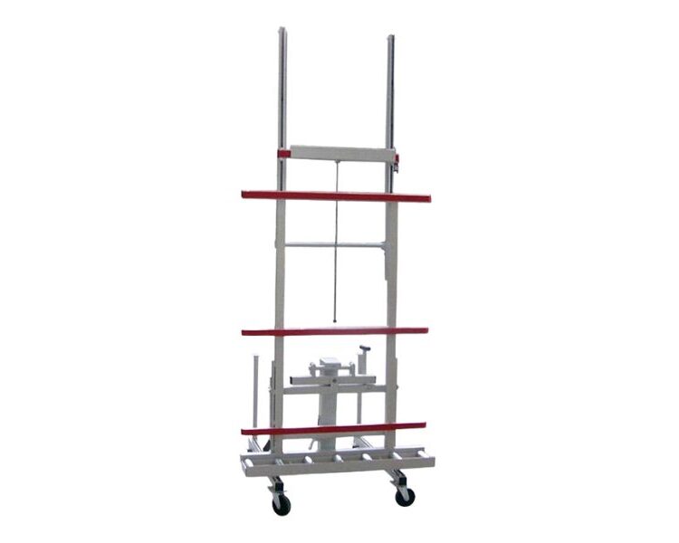 Chariot de manipulation et de mise en bois de vantaux de portes – RU‑TKE Chariot de manipulation et de mise en bois de vantaux de portes pour menuiserie industrielle – RU‑TKE