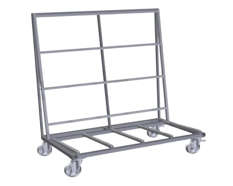 Chariot de transport pour menuiseries – RU‑KW Chariot de transport pour menuiseries en atelier industriel – RU‑KW