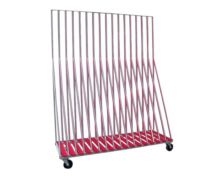 Chariot de transport et de stockage de cadres et vantaux – RU‑FLW Chariot de transport et de stockage de cadres et vantaux pour menuiserie industrielle – RU‑FLW