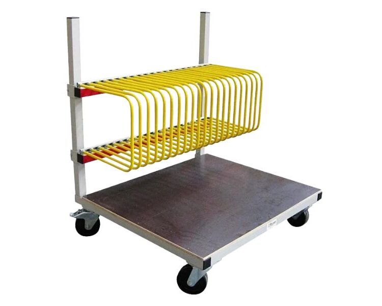 Chariot de triage de vitrage – RU‑GW‑SKG Chariot de triage de vitrage pour menuiserie industrielle – RU‑GW‑SKG