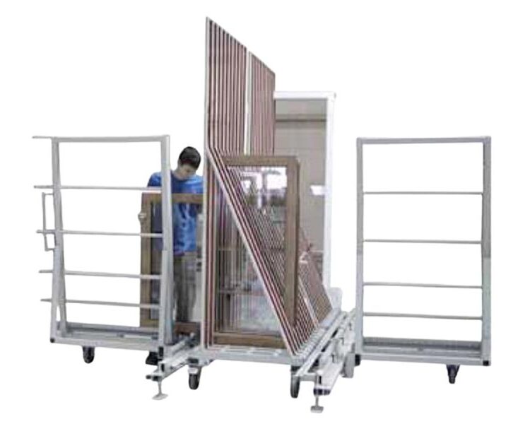 Stockeur manuel pour ouvrants vitrés – RU‑FPA Stockeur manuel pour ouvrants vitrés en menuiserie industrielle – RU‑FPA